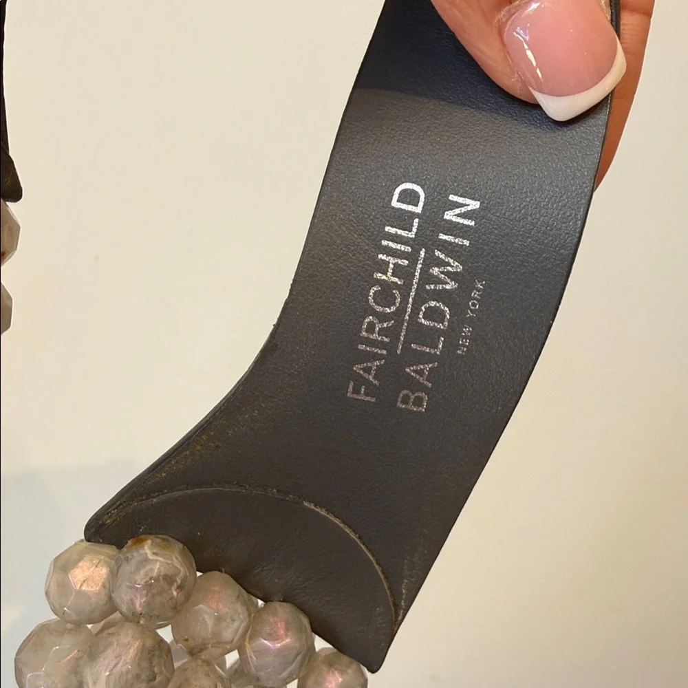 Fairchild Baldwin Gray Multi-Strand Faceted Bead Collar Necklace - Picture 2 of 8